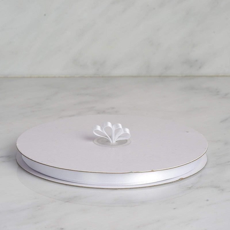 3/8" x 100 yards Single Side Satin Ribbon RIB_SATN_38_WHT