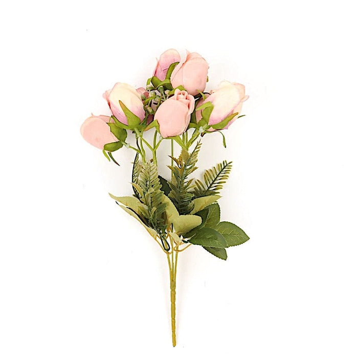 3 Bouquets 13" Silk Rose Bud Artificial Flower Bushes ARTI_RS008_080