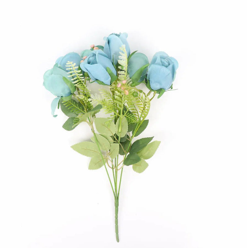 3 Bouquets 13" Silk Rose Bud Artificial Flower Bushes ARTI_RS008_086