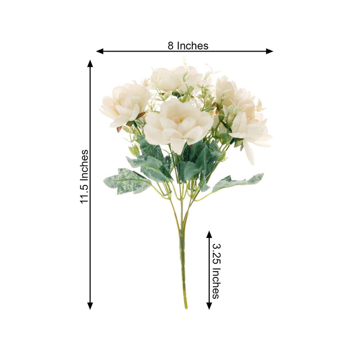 3 Bushes 11" Silk Artificial Peony Flowers Bouquets