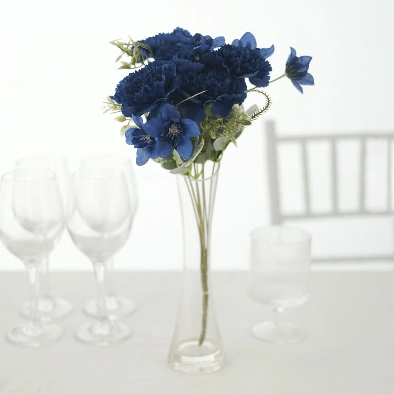 3 Bushes 14" Silk Artificial Carnation Flowers