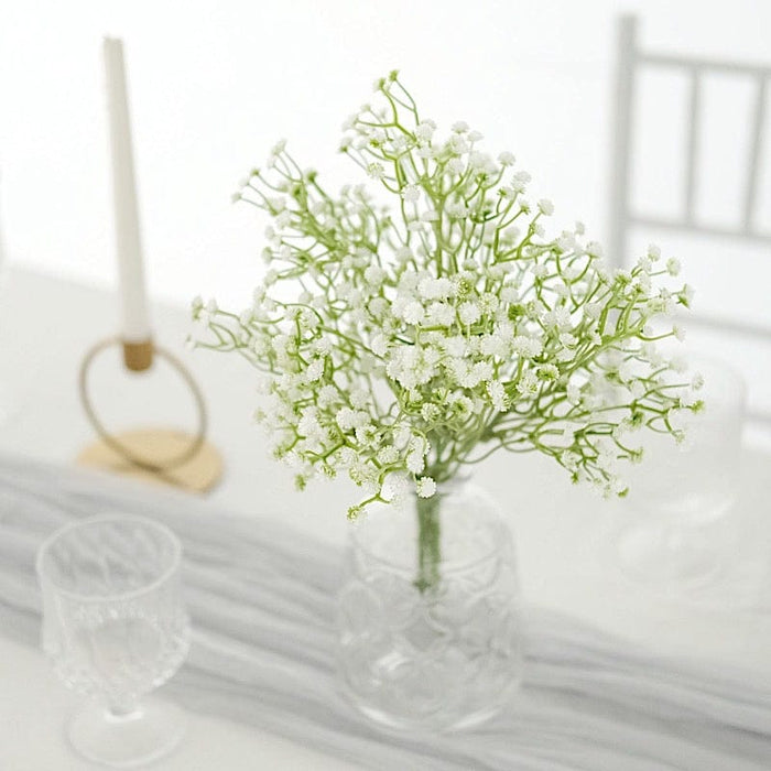 3 Bushes 14" tall Faux Baby Breath Artificial Flowers - White ARTI_BRTH_003_WHT