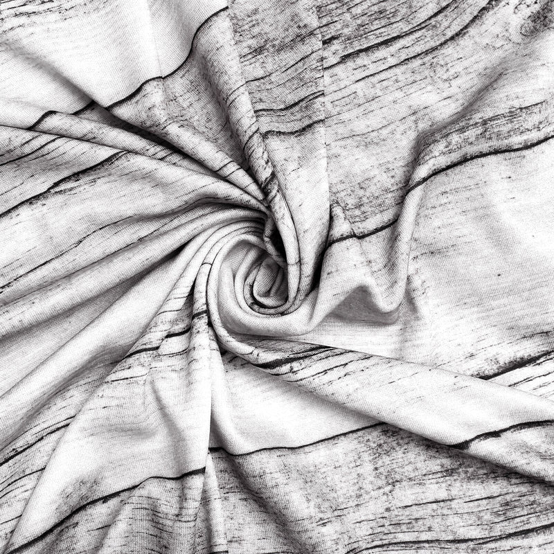 3 Fitted Spandex Round Top Wedding Arch Backdrop Stand Covers Set Wooden Design - Whitewashed IRON_STND06_SPX_SET_WOD02_WHT