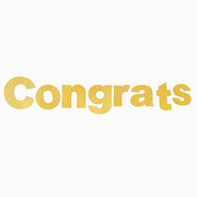 3 ft Glittered Congrats Paper Hanging Garland - Gold PAP_GRLD_009_GRATS_GD