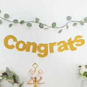 3 ft Glittered Congrats Paper Hanging Garland - Gold PAP_GRLD_009_GRATS_GD