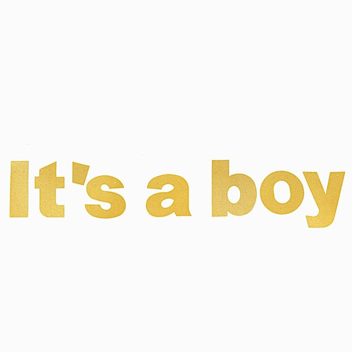 3 ft Glittered It's A Boy Paper Gender Reveal Hanging Garland - Gold PAP_GRLD_009_BOY_GD