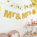 3 ft Glittered Mr & Mrs Paper Wedding Hanging Garland - Gold PAP_GRLD_009_MRS_GD