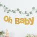 3 ft Glittered Oh Baby Paper Baby Shower Hanging Garland - Gold PAP_GRLD_009_BABY_GD