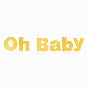 3 ft Glittered Oh Baby Paper Baby Shower Hanging Garland - Gold PAP_GRLD_009_BABY_GD