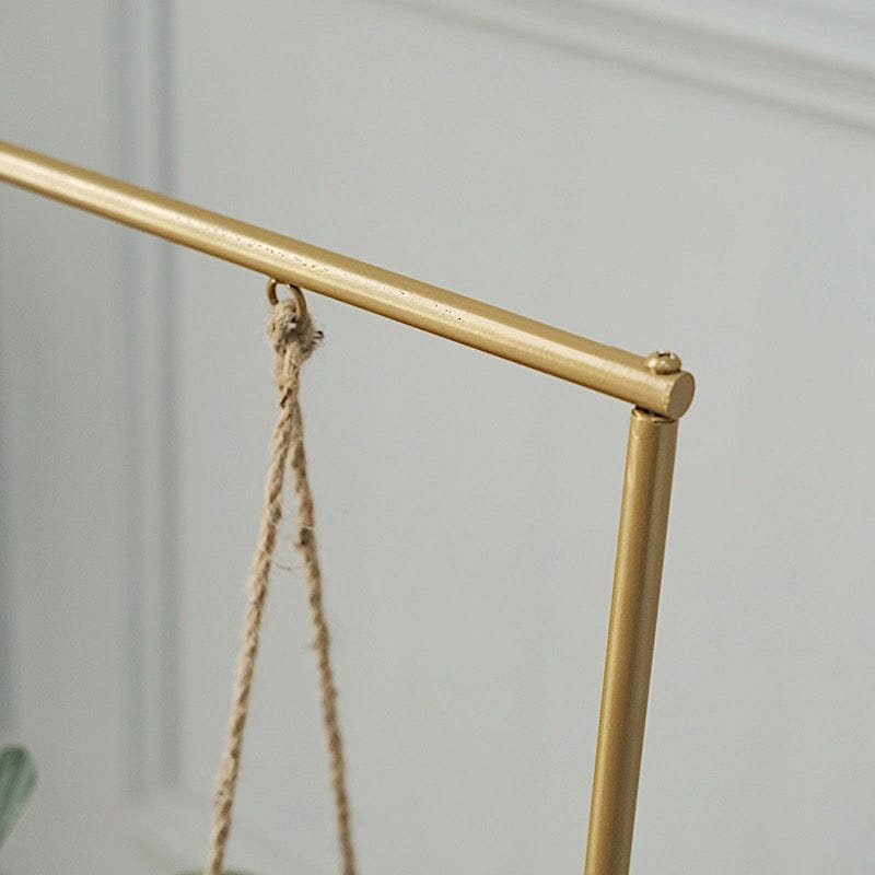 3 ft Swing Metal Cake Stand Hanging Dessert Display Centerpiece - Gold CAKE_STND_SWING01_GOLD