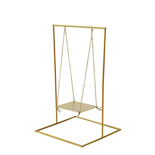 3 ft Swing Metal Cake Stand Hanging Dessert Display Centerpiece - Gold CAKE_STND_SWING01_GOLD