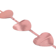 3 ft x 6.5 ft Metallic Heart Foil Tassels Fringe Backdrop Curtains