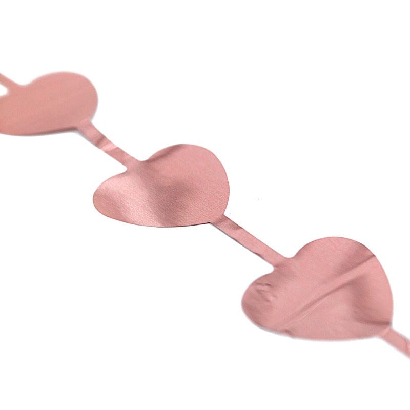 3 ft x 6.5 ft Metallic Heart Foil Tassels Fringe Backdrop Curtains