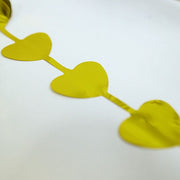 3 ft x 6.5 ft Metallic Heart Foil Tassels Fringe Backdrop Curtains