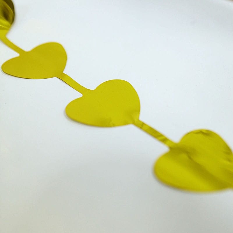 3 ft x 6.5 ft Metallic Heart Foil Tassels Fringe Backdrop Curtains