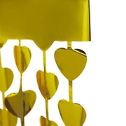 3 ft x 6.5 ft Metallic Heart Foil Tassels Fringe Backdrop Curtains