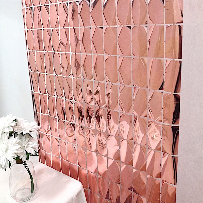 3 ft x 6.5 ft Metallic Rectangle Foil Tassels Fringe Backdrop Curtains