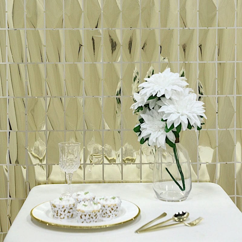 3 ft x 6.5 ft Metallic Rectangle Foil Tassels Fringe Backdrop Curtains