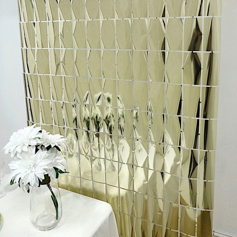 3 ft x 6.5 ft Metallic Rectangle Foil Tassels Fringe Backdrop Curtains