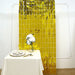 3 ft x 6.5 ft Metallic Rectangle Foil Tassels Fringe Backdrop Curtains