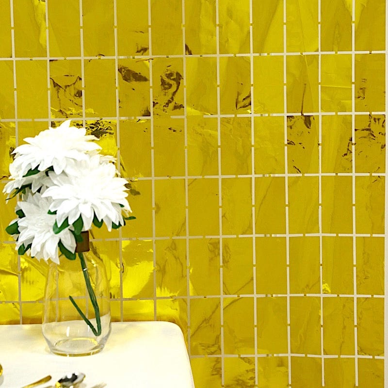 3 ft x 6.5 ft Metallic Rectangle Foil Tassels Fringe Backdrop Curtains