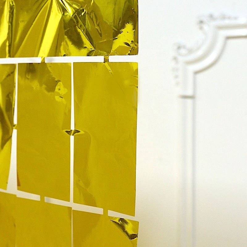 3 ft x 6.5 ft Metallic Rectangle Foil Tassels Fringe Backdrop Curtains