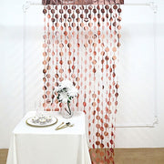 3 ft x 6.5 ft Metallic Round Foil Tassels Fringe Backdrop Curtains