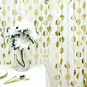 3 ft x 6.5 ft Metallic Round Foil Tassels Fringe Backdrop Curtains