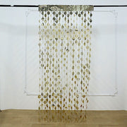 3 ft x 6.5 ft Metallic Round Foil Tassels Fringe Backdrop Curtains