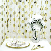 3 ft x 6.5 ft Metallic Round Foil Tassels Fringe Backdrop Curtains