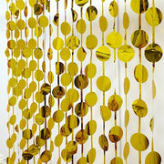 3 ft x 6.5 ft Metallic Round Foil Tassels Fringe Backdrop Curtains