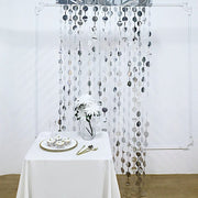 3 ft x 6.5 ft Metallic Round Foil Tassels Fringe Backdrop Curtains