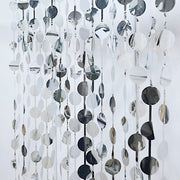 3 ft x 6.5 ft Metallic Round Foil Tassels Fringe Backdrop Curtains