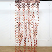 3 ft x 6.5 ft Metallic Round Foil Tassels Fringe Backdrop Curtains CUR_PVC02_RND_054