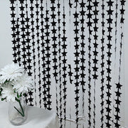 3 ft x 6.5 ft Metallic Star Foil Tassels Fringe Backdrop Curtains