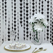 3 ft x 6.5 ft Metallic Star Foil Tassels Fringe Backdrop Curtains