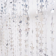 3 ft x 6.5 ft Metallic Star Foil Tassels Fringe Backdrop Curtains