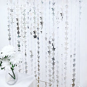 3 ft x 6.5 ft Metallic Star Foil Tassels Fringe Backdrop Curtains