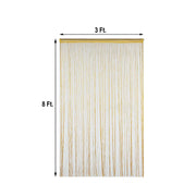 3 ft x 8 ft Silk Tassels Fringe Backdrop Curtain