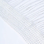 3 ft x 8 ft Silk Tassels Fringe Backdrop Curtain