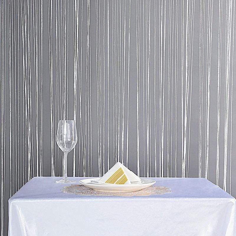 3 ft x 8 ft Silk Tassels Fringe Backdrop Curtain