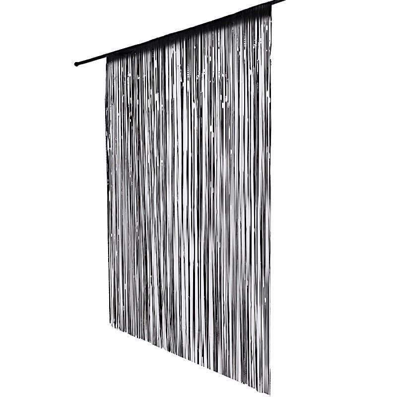 3 ft x 8 ft Sparkling Metallic Foil Fringe Curtain