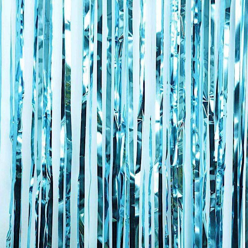 3 ft x 8 ft Sparkling Metallic Foil Fringe Curtain