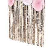 3 ft x 8 ft Sparkling Metallic Foil Fringe Curtain