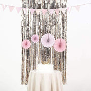3 ft x 8 ft Sparkling Metallic Foil Fringe Curtain