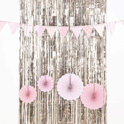 3 ft x 8 ft Sparkling Metallic Foil Fringe Curtain
