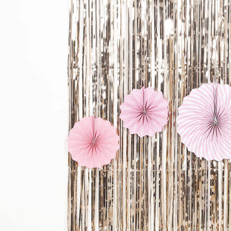 3 ft x 8 ft Sparkling Metallic Foil Fringe Curtain