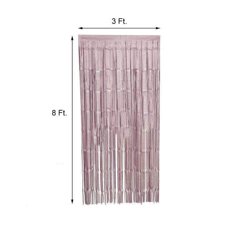 3 ft x 8 ft Sparkling Metallic Foil Fringe Curtain