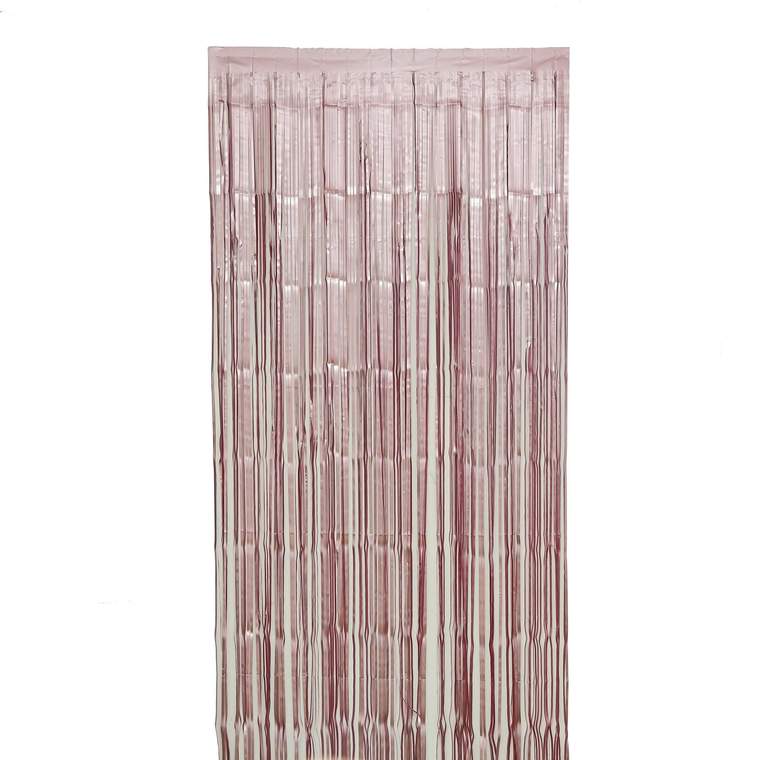 3 ft x 8 ft Sparkling Metallic Foil Fringe Curtain