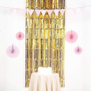 3 ft x 8 ft Sparkling Metallic Foil Fringe Curtain
